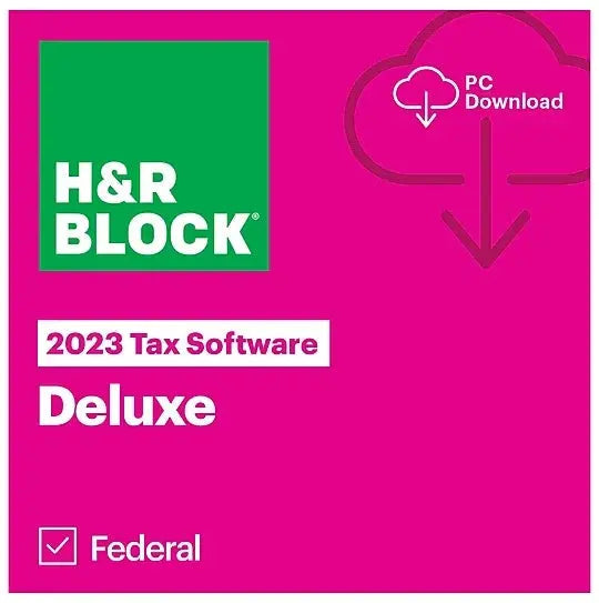 HRB Tax Software Deluxe 2023 for 1 User, Windows, Download HR Block