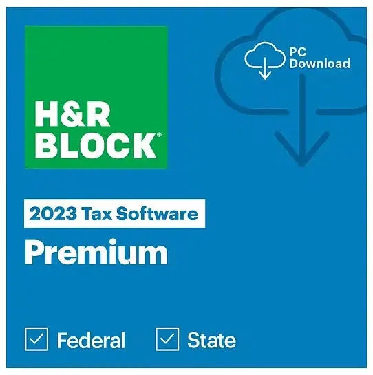 HRB Tax Software Premium 2023 for 1 User, Windows, Download HR Block