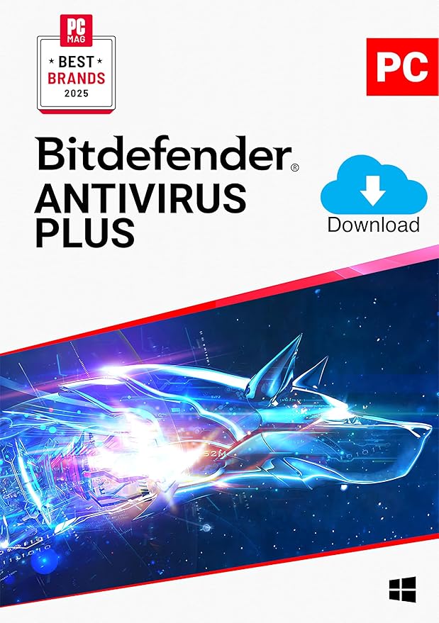 Bitdefender Antivirus Plus for PC - 1 Device, 1 Year Subscription