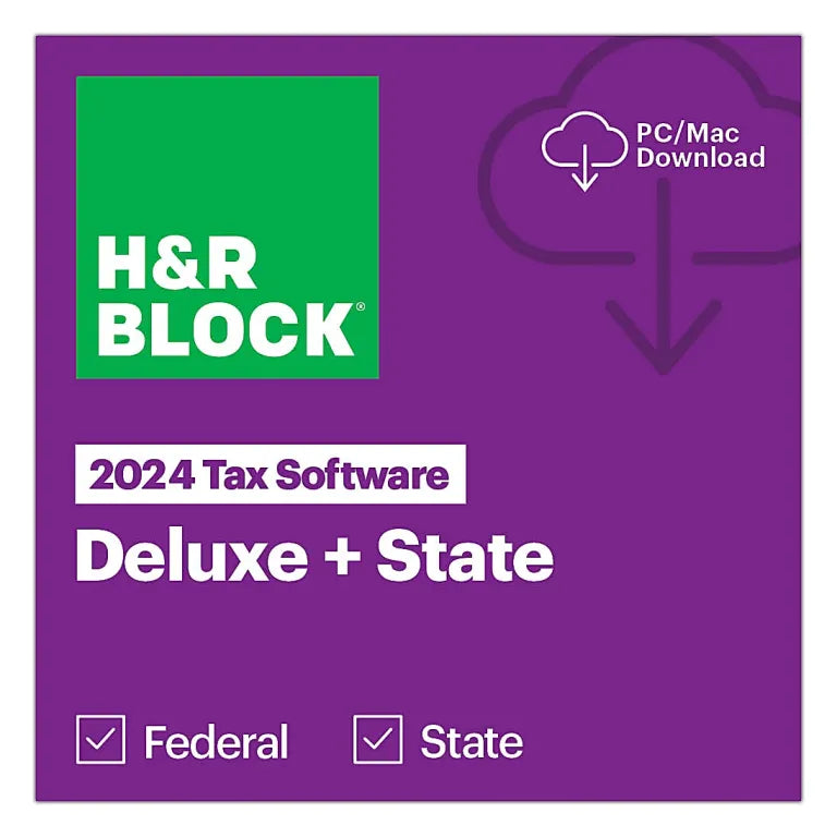 H&R Block Tax Software Deluxe + State 2024 Win/Mac Download