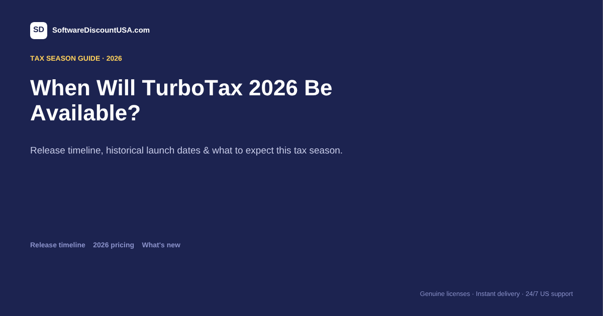When Will TurboTax 2026 Be Available? Release Date Guide