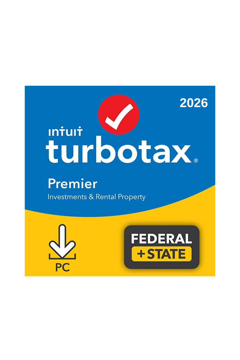 TurboTax Premier 2026 Download Tax Software - Federal + State Tax Return