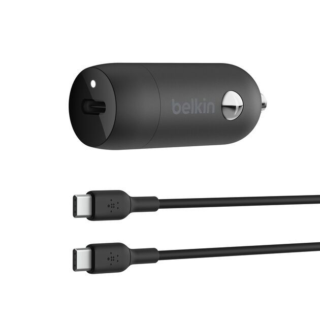 Belkin 30W USB-C Car Charger + USB-C Cable | Fast Charging Bundle