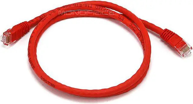 3ft red Cat6 snagless ethernet patch cable