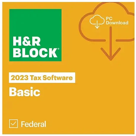 HRB Tax Software Basic 2023 for 1 User, Windows, Download HR Block