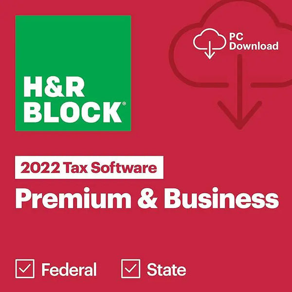 HRB Tax Software Premium & Business 2022 for 1 User, Windows, Download HR Block