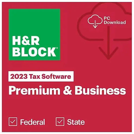 HRB Tax Software Premium & Business 2023 for 1 User, Windows, Download HR Block