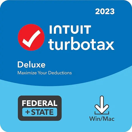 TurboTax 2023 Deluxe Download Tax Software, Federal & State Tax Return [PC/Mac Download] Intuit