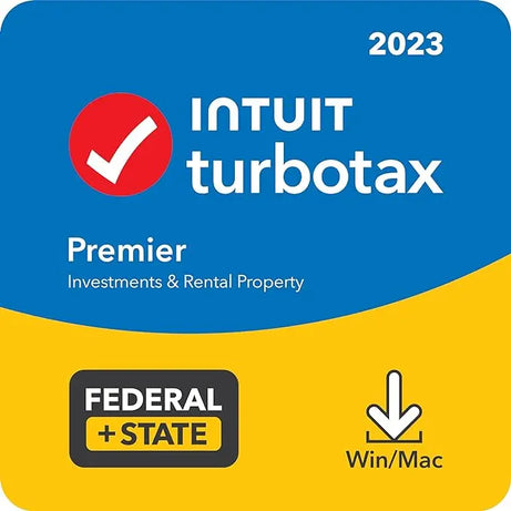 TurboTax 2023 Premier Download Tax Software, Federal & State Tax Return [PC/Mac Download] Intuit
