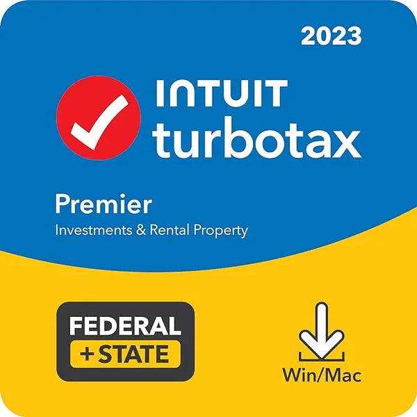 TurboTax 2023 Premier Download Tax Software, Federal & State Tax Return [PC/Mac Download] Intuit