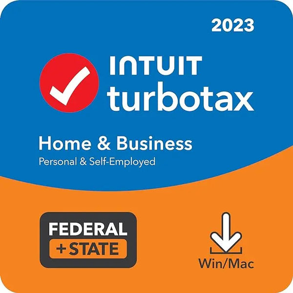 TurboTax Home and Business 2023 Download Tax Software, Federal & State Tax Return [PC/Mac Download] Intuit