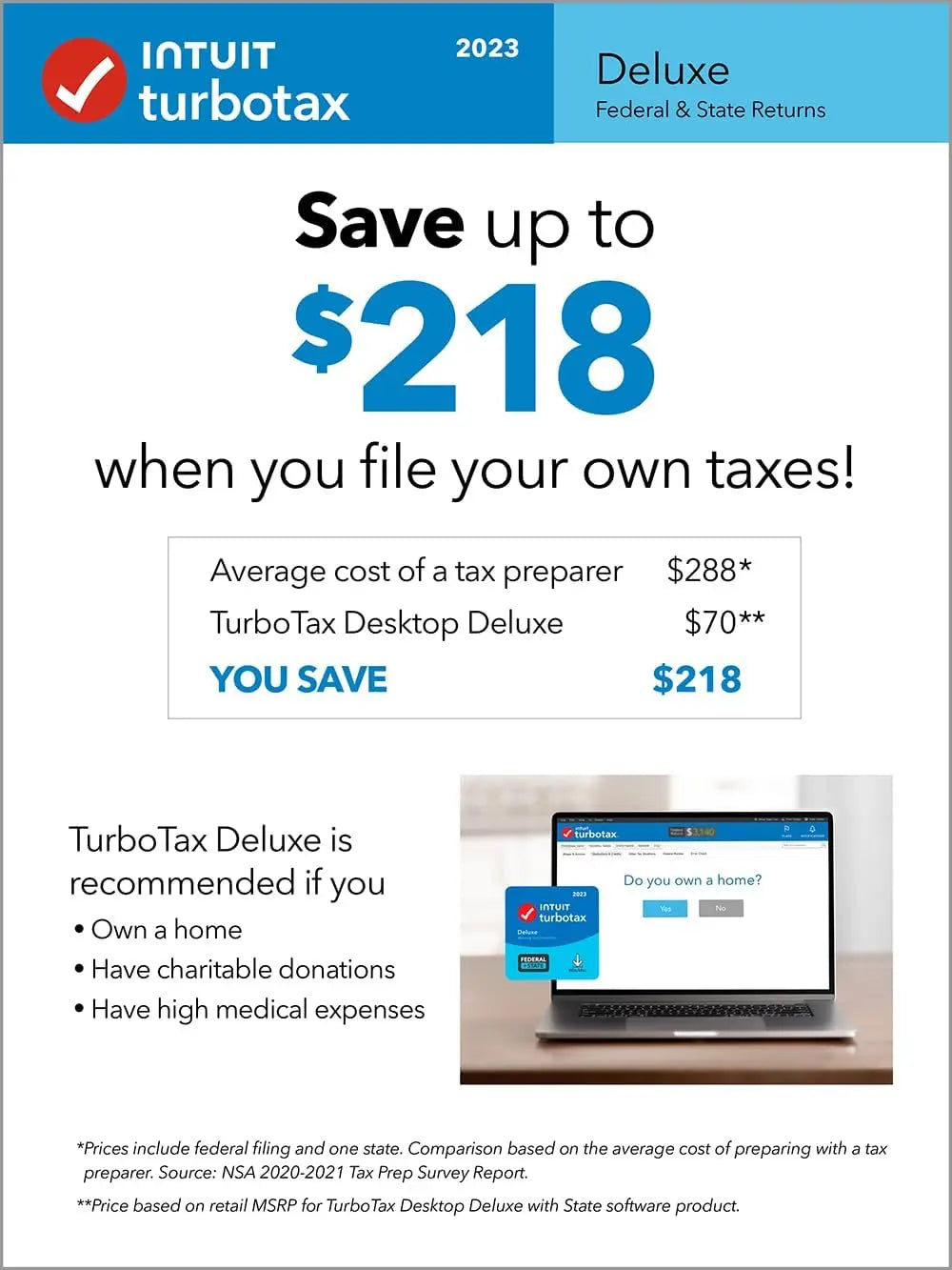 TurboTax 2023 Deluxe Download Tax Software