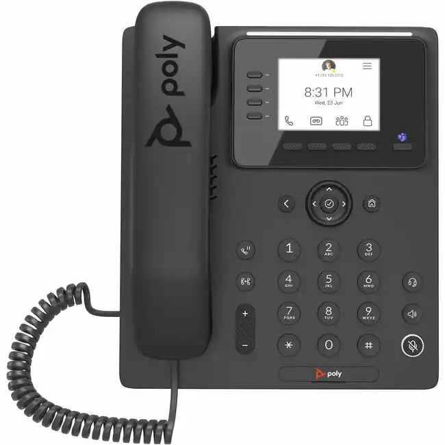 Poly CCX 350 business IP desk phone for Microsoft Teams, black