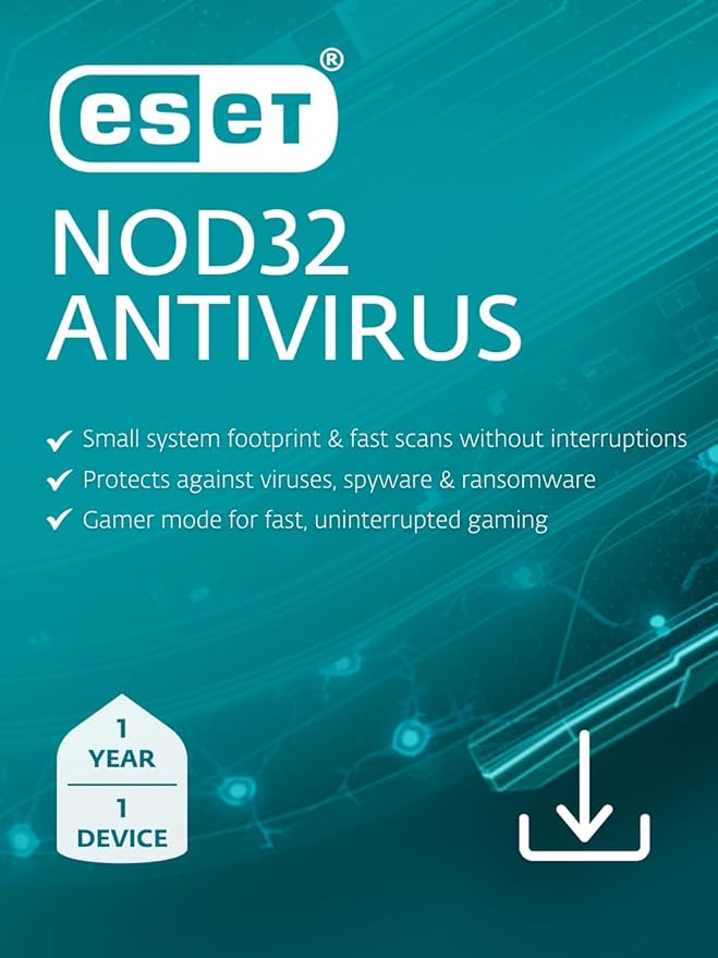 ESET NOD32 Antivirus 2025 - 1 dispositivo / 1 año - Descarga digital [PC/Mac] 