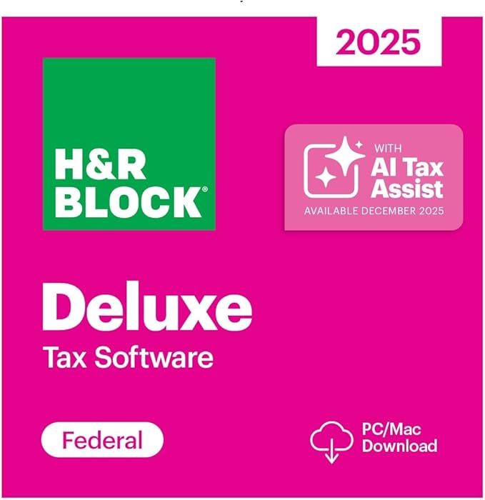 Descarga del software de impuestos H&amp;R Block Deluxe 2024 para Windows y Mac 