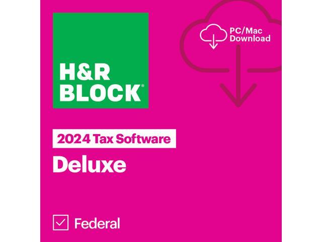 H&R Block Tax Software Deluxe 2024 Win/Mac Download