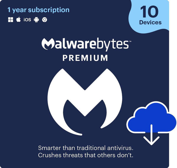Malwarebytes Premium - 10 - Device / 1 Year - Download