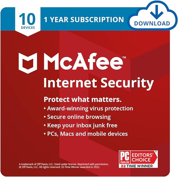 McAfee Internet Security - 10 Devices, 1-Year Subscription
