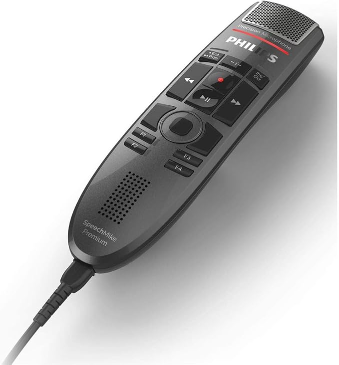 Micrófono USB PHILIPS SMP3700 SpeechMike - Botón de accionamiento. Reemplazo de PowerMic. 