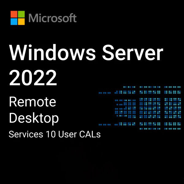CAL de Escritorio remoto para 10 usuarios de Microsoft Windows Server 2022
