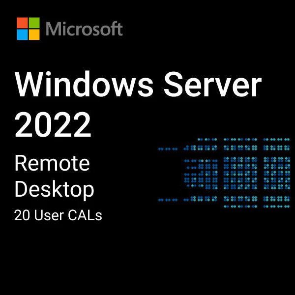 Microsoft Windows Server 2022 Remote Desktop 20 User CALs