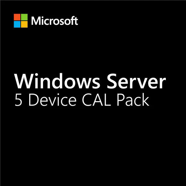 Microsoft Windows Server 2022: 5 licencias de acceso de cliente (CAL) para dispositivos